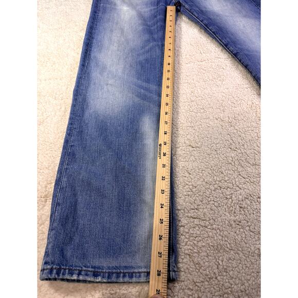 Levi's Original 501 Mens Faded blue straight leg button fly jeans size 33 x 30 - Picture 8 of 9